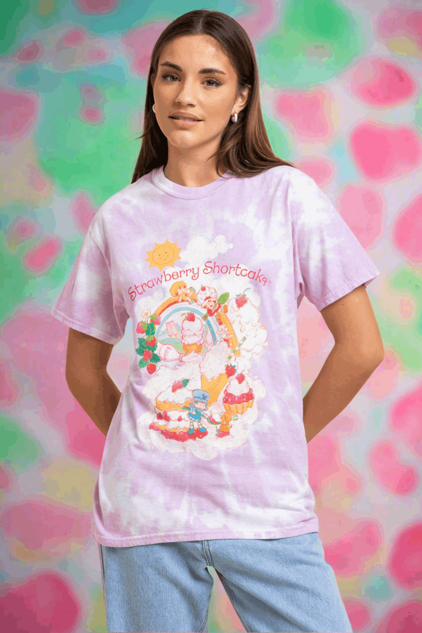 Daisy Street Strawberry Shortcake Tie Dye Tyler Tee T-Shirt by Daisy Street as seen on celebrities