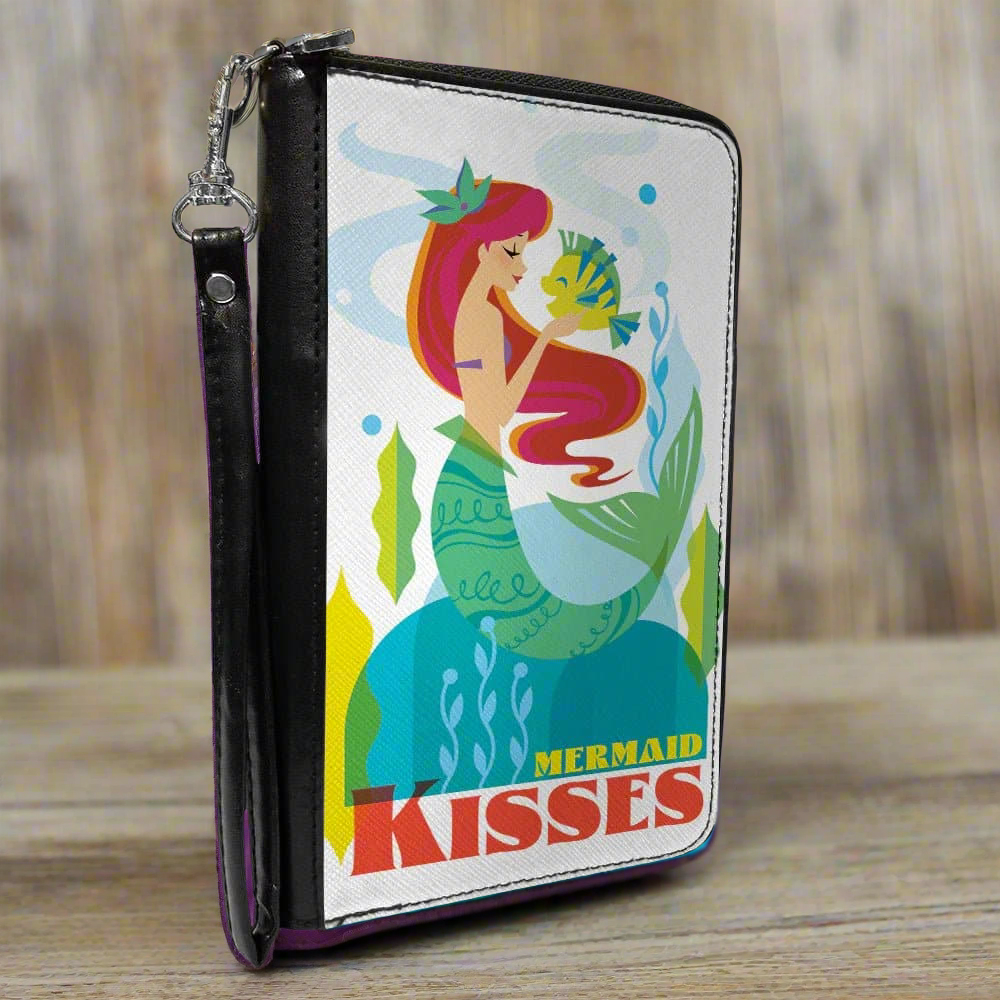 Shop Buckle Down Products Buckle Down Disney Ariel Kisses PU Zip Around Wallet Rectangle online at Spoiled Brat