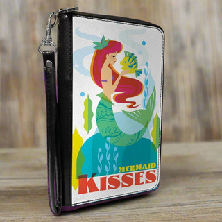 Buckle Down Disney Ariel Kisses PU Zip Around Wallet Rectangle