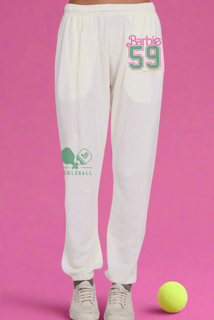 Lauren Moshi Chantria Barbie Pickleball Sweatpants Sweatpants by Lauren Moshi as seen on celebrities