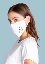 Shop PJ Salvage PJ Salvage Ivory Face Mask with Stars & Hearts online at Spoiled Brat