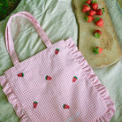 Coconut Lane Strawberry Picnic Tote Bag Tote Bag by Coconut Lane as seen on celebrities