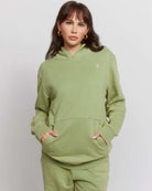 Samii Ryan Olive Hoodie Hooded Sweatshirt by Samii Ryan as seen on celebrities