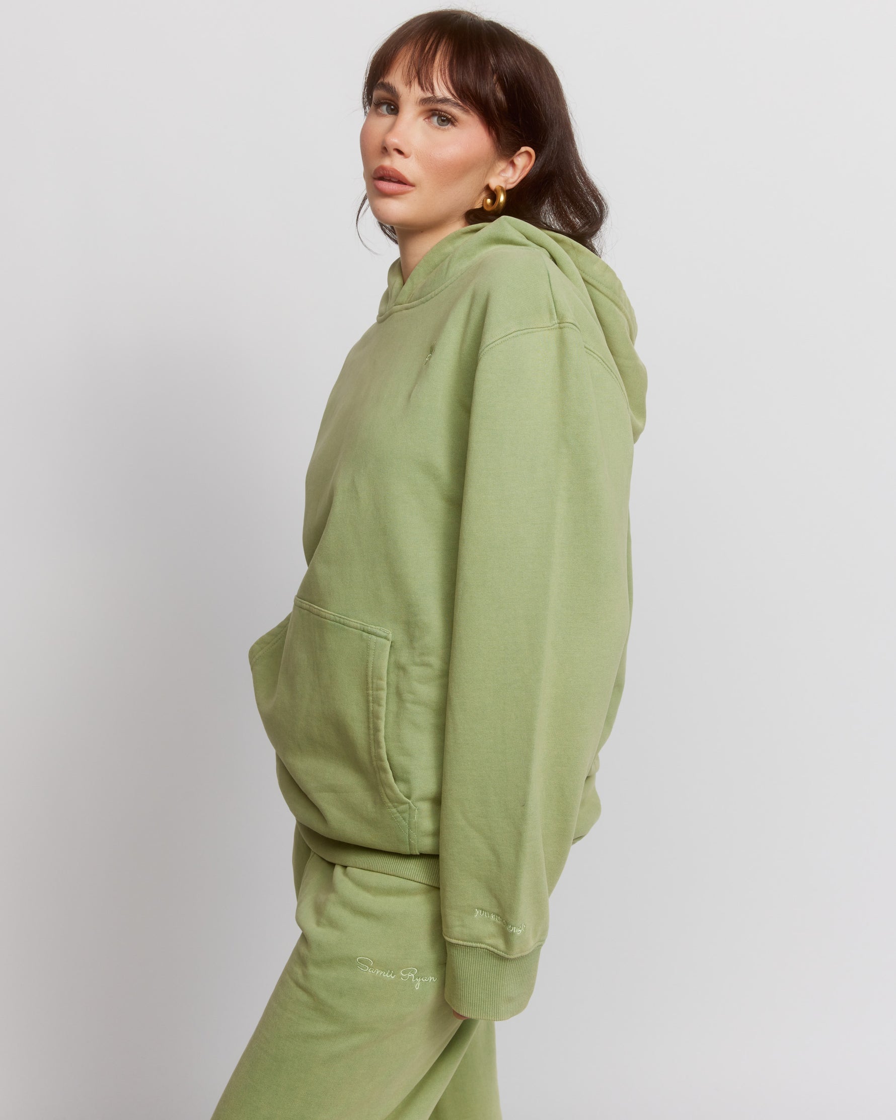 Shop Samii Ryan Samii Ryan Olive Hoodie online at Spoiled Brat