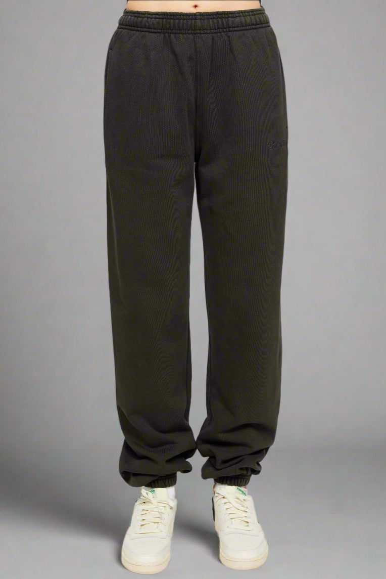 Samii Ryan Black Stone Wash Sweatpants Jogger Bottoms by Samii Ryan as seen on celebrities