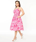 Barbie X Unique Vintage Pink Barbie Print Swing Dress Dress by Unique Vintage as seen on celebrities