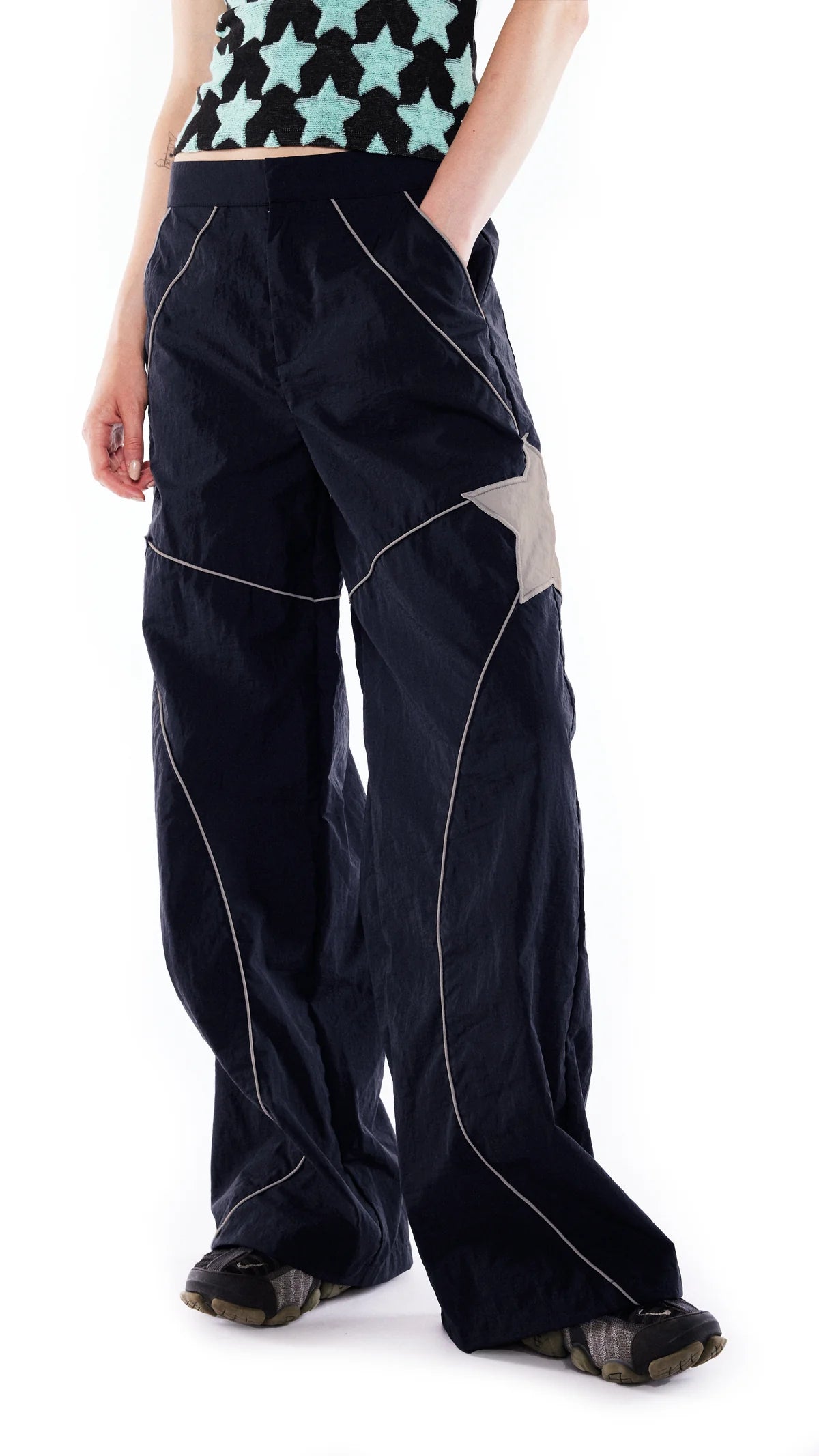 Buy Basic Pleasure Mode Star Puddle Cargo Pants Online - Price Match Promise
