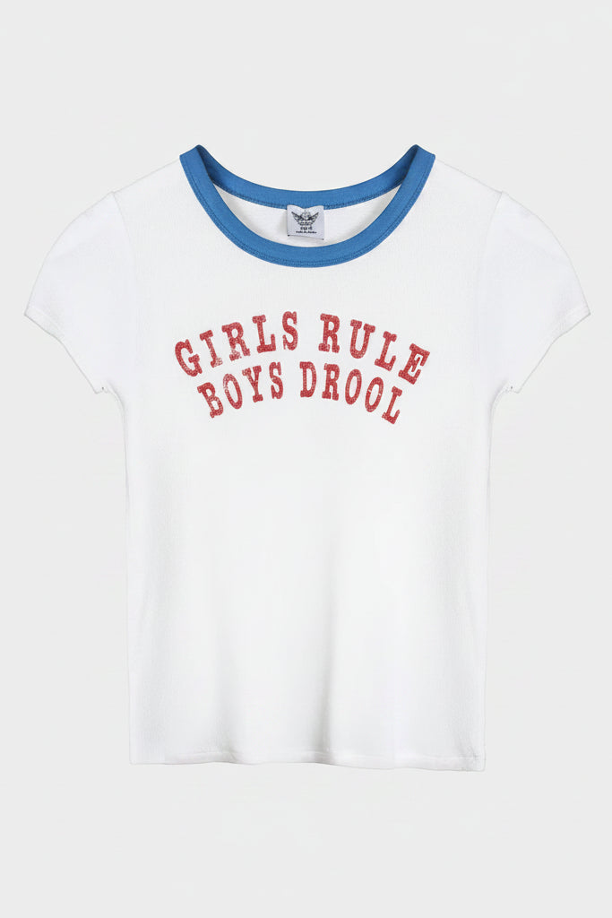 Boys Lie Girls Rule Boys Drool Baby Tee | Spoiled Brat UK