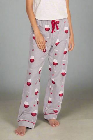 PJ Salvage Wine Glass Flannel PJ Pants