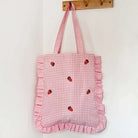 Coconut Lane Strawberry Picnic Tote Bag Tote Bag by Coconut Lane as seen on celebrities