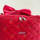 Coconut Lane Travel Vanity Case in Cherry Velvet