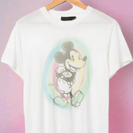 Junk Food Mickey Old School Spray Paint Vintage Tee T-Shirt by Junk Food as seen on celebrities