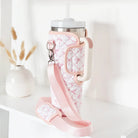 Coconut Lane Quilted Dainty Bows Tumbler Carry Case Water Bottle by Coconut Lane as seen on celebrities