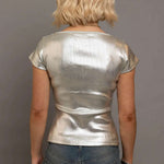 Daisy Street Heart Cut Out Boat Neck Tee T-Shirt by Daisy Street as seen on celebrities