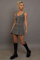 Daisy Street Stipe Bow Keyhole Detail Top Vest Top by Daisy Street as seen on celebrities