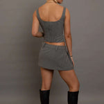 Daisy Street Stipe Bow Keyhole Detail Top Vest Top by Daisy Street as seen on celebrities