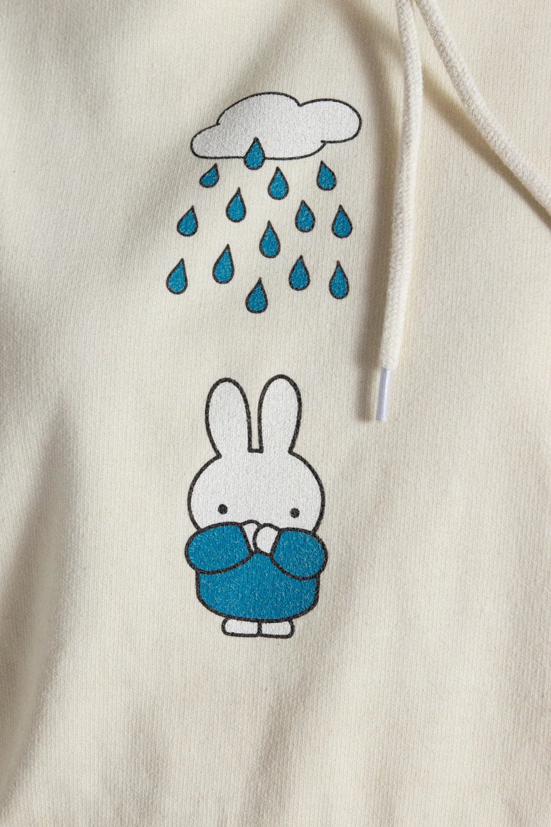 Shop Daisy Street Daisy Street x Miffy Raindrops Natural Hoodie online at Spoiled Brat