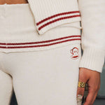 Daisy Street x Paul Frank Fold Over Flared Knit Trousers Sweatpants by Daisy Street as seen on celebrities