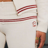 Daisy Street x Paul Frank Fold Over Flared Knit Trousers Sweatpants by Daisy Street as seen on celebrities