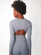 Electric & Rose Kennedy Rib Crop Top Long Sleeved Top by Electric and Rose as seen on celebrities