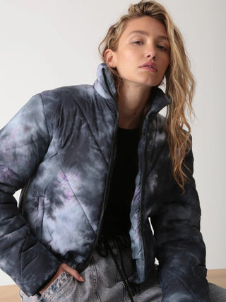 Shop Electric & Rose Puffer Bomber Jacket as seen on Chloe Meadows - Spoiled Brat  Online