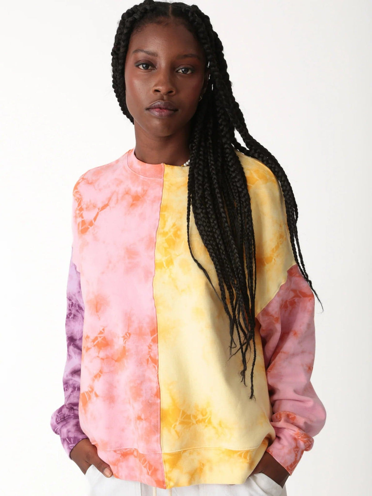 Shop Electric and Rose Electric and Rose Bhodi Patchwork Sweater online at Spoiled Brat