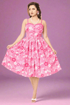 Barbie X Unique Vintage Pink Barbie Print Swing Dress Dress by Unique Vintage as seen on celebrities