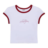 Frankies Bikinis Archie Cotton Tee as seen on Madelaine Petsch & Amelia Gray Top by Frankies Bikinis as seen on celebrities