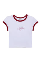 Frankies Bikinis Archie Cotton Tee as seen on Madelaine Petsch & Amelia Gray Top by Frankies Bikinis as seen on celebrities