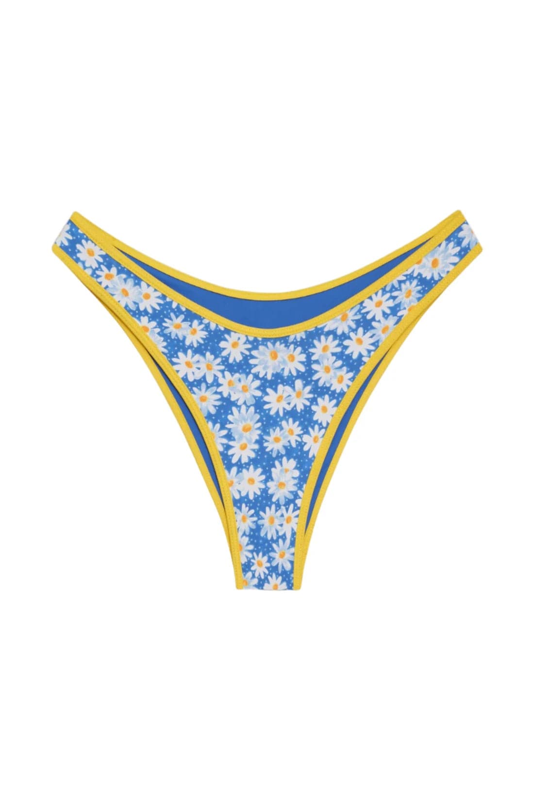 Frankies Bikinis Dove Classic Bikini Bottom in Blue Daisy Bikini Top by Frankies Bikinis as seen on celebrities