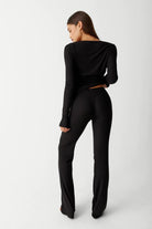 Frankies Bikinis Elvis Flare Low Rise Pant Trousers by Frankies Bikinis as seen on celebrities