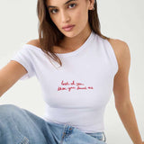 Frankies Bikinis Starlight Cotton Tee Top by Frankies Bikinis as seen on celebrities