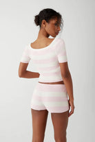 Frankies Bikinis Sunset Ballet Knit Shirt Top by Frankies Bikinis as seen on celebrities