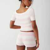 Frankies Bikinis Sunset Knit Ballet Shorts Shorts by Frankies Bikinis as seen on celebrities