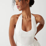 Frankies Bikinis Tulsa Halter Midi Dress as seen on Malin Andersson Maxi Dress by Frankies Bikinis as seen on celebrities