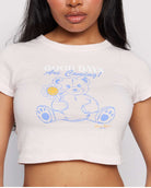 Samii Ryan x Smileyworld® Good Days Baby Tee T-Shirt by Samii Ryan as seen on celebrities