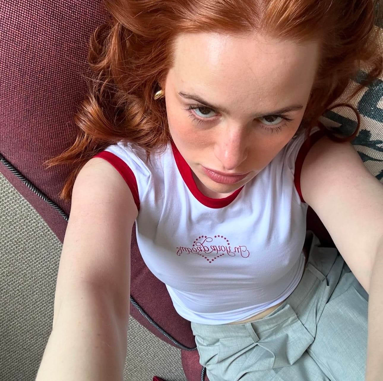 Shop Frankies Bikinis Frankies Bikinis Archie Cotton Tee as seen on Madelaine Petsch & Amelia Gray online at Spoiled Brat