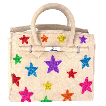 Shop Tiana Designs Handmade Beaded Stars Canvas Bag Online 