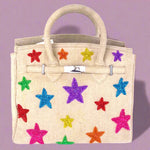 Shop Tiana New York Handmade Beaded Stars Canvas Bag online at Spoiled Brat