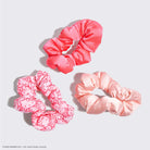 Hello Kitty x Kitsch Recycled Fabric Puffy Scrunchies 3pc Set Hair Band by Kitsch as seen on celebrities