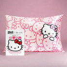 Hello Kitty x Kitsch Satin Pillowcase - Pink Hello Kitty Faces Pillow by Kitsch as seen on celebrities