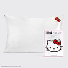 Hello Kitty x Kitsch Satin Pillowcase - Solid Ivory Hello Kitty Bow Pillow by Kitsch as seen on celebrities