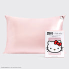 Hello Kitty x Kitsch Satin Pillowcase - Solid Pink Hello Kitty Face Pillow by Kitsch as seen on celebrities
