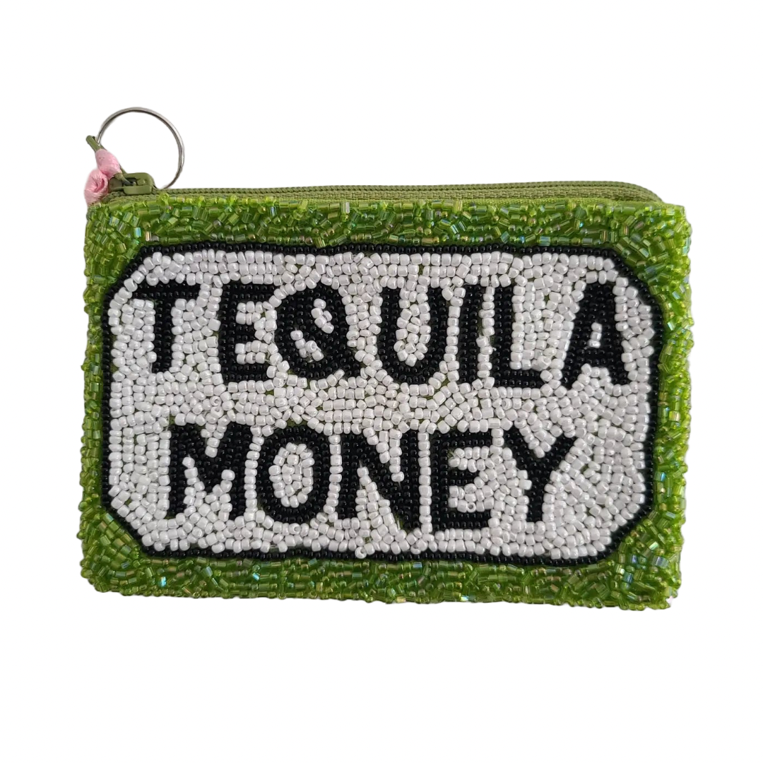 Shop Tiana Designs Hand Beaded Tequila Money Coin Purse - Premium Purse from Tiana New York Online now at Spoiled Brat 