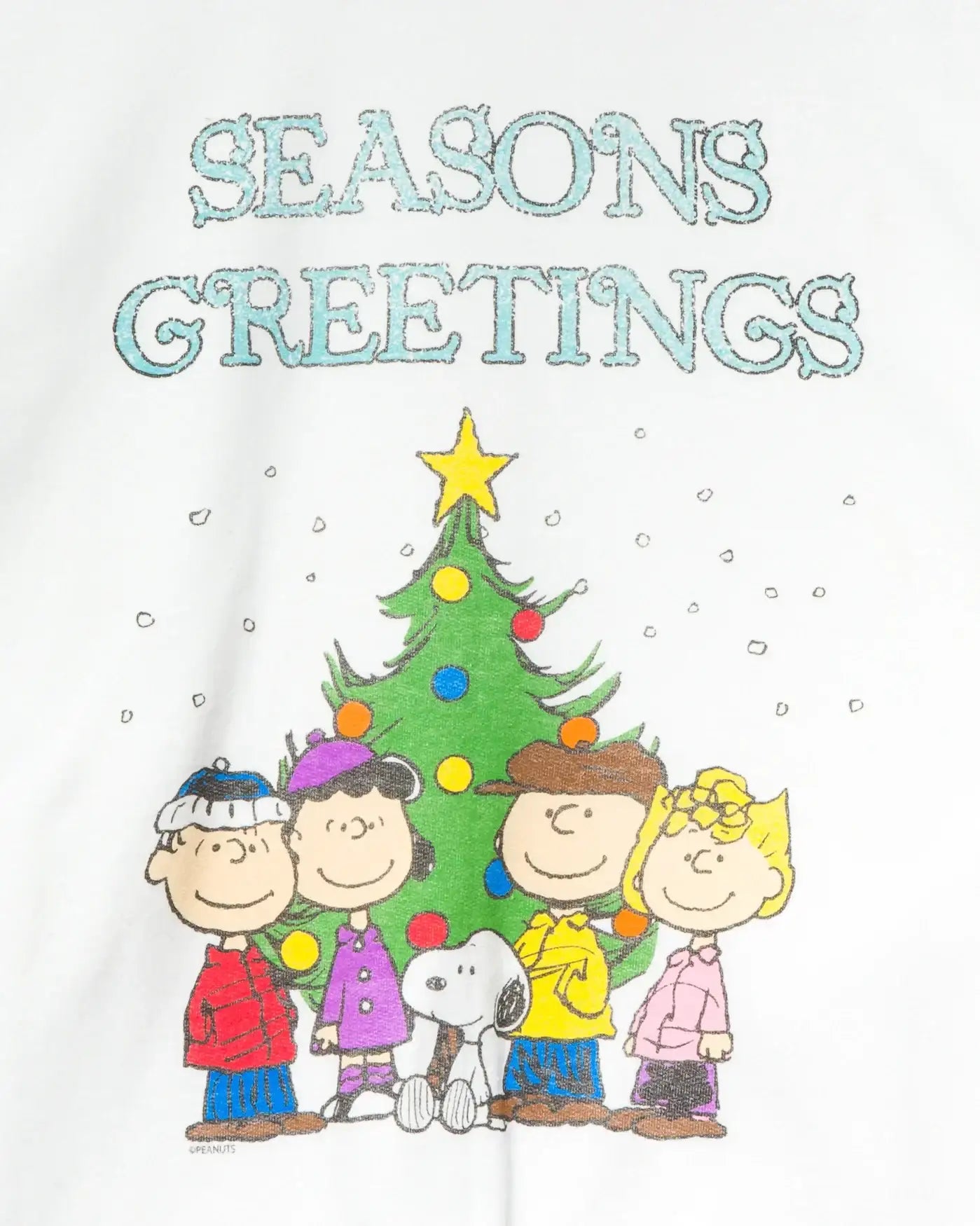 JUNKFOOD Peanuts Seasons Greetings Christmas Jumper