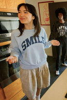 Junk Food Womens Smile Vintage Raglan Pullover T-Shirt by Junk Food as seen on celebrities