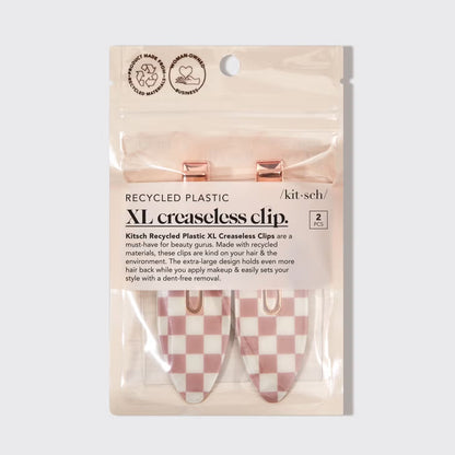 Kitsch Recycled Plastic Xl Creaseless Clips 2pc Set -Terracotta