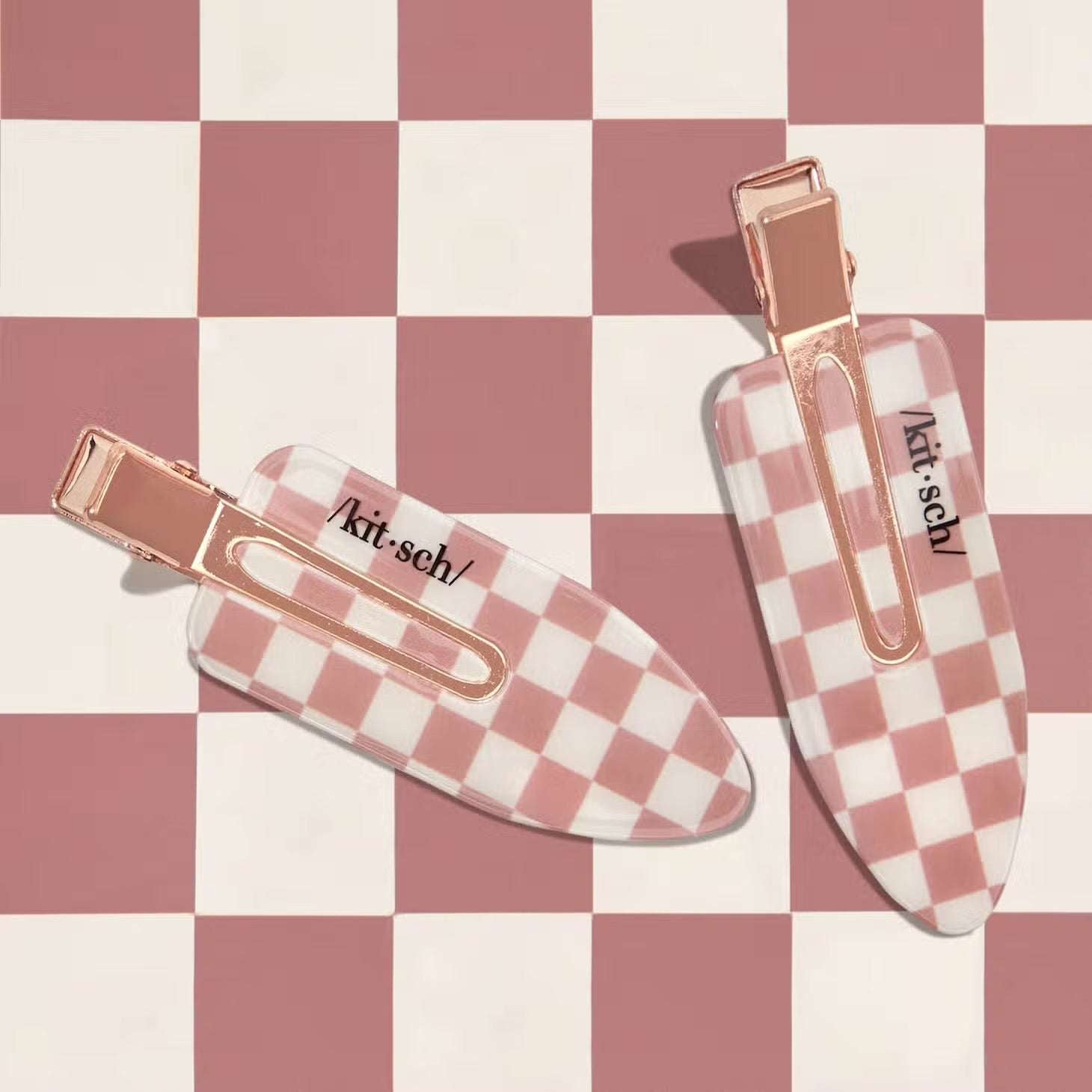 Kitsch Recycled Plastic Xl Creaseless Hair Clips 2pc Set Hair Slides by Kitsch as seen on celebrities