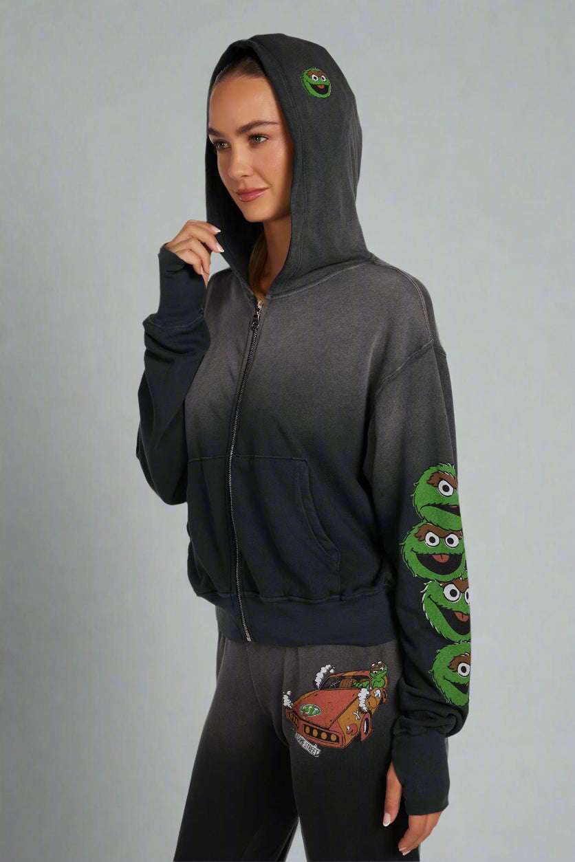 Lauren Moshi Hezly The Grouch Racing Zipper Hoodie Hoodie by Lauren Moshi as seen on celebrities
