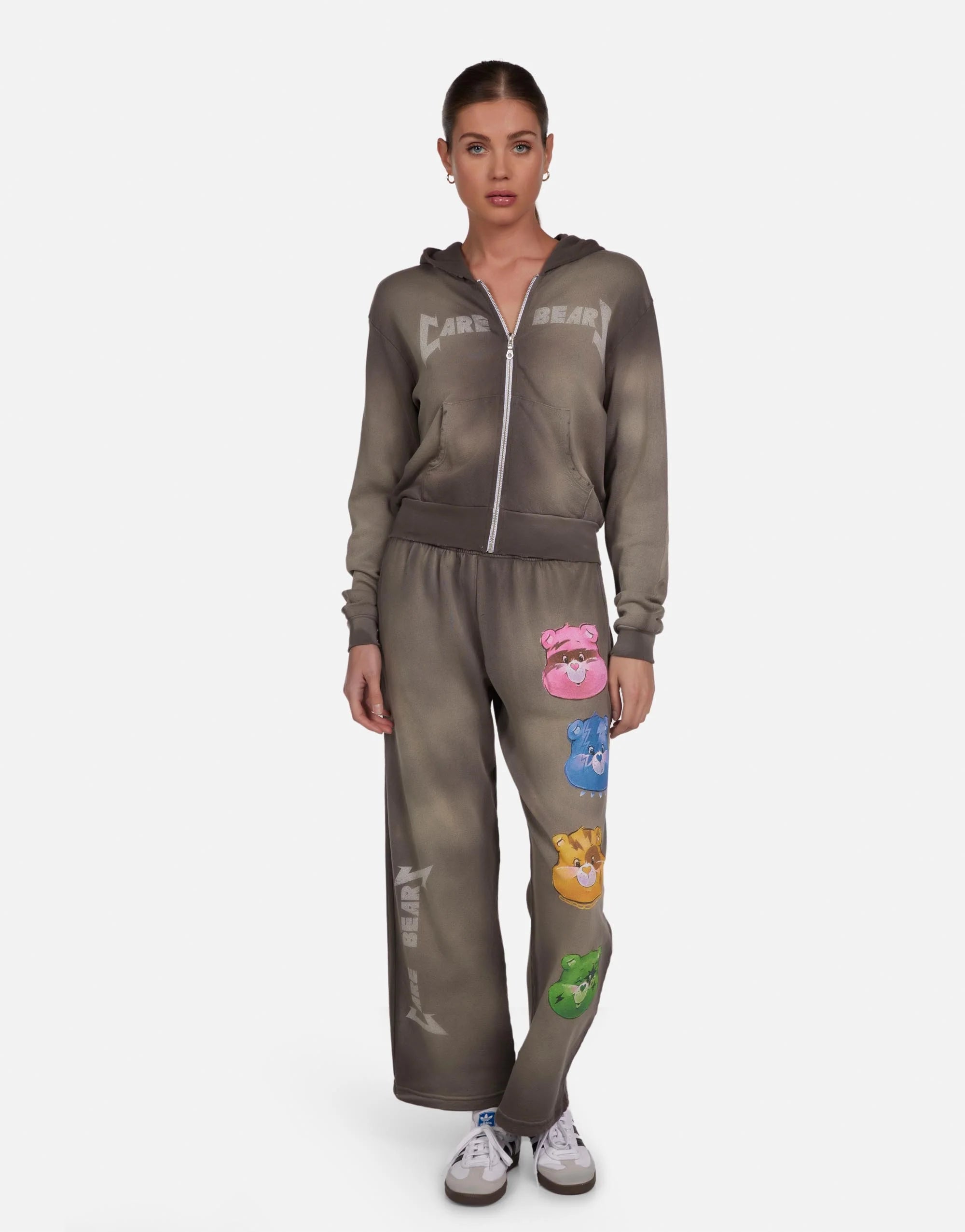Lauren Moshi Juvia Rock Care Bear Sweatpants Joggers by Lauren Moshi as seen on celebrities